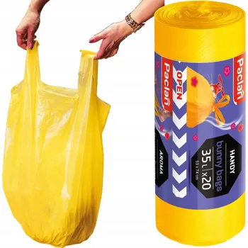 Pytle na odpadky Pytle na odpadky PACLAN Bunny Bags 35L (20 kusů) žluté