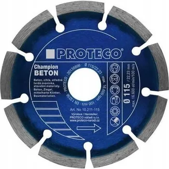 Řezný kotouč PROTECO diamantový kotouč 150mm segment CHAMPION, beton, cihla, stav.materi