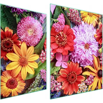 Obraz Skleněná ochranná deska na sporák 70x52 Květina