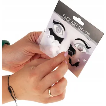 Make-up SAMOLEPKY NA OBLIČEJ MAKE-UP MAKE UP HALLOWEEN 3D KŘIŠŤÁLY CHARAKTERIZACE