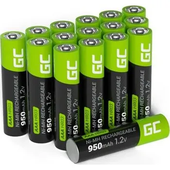 Článková baterie Green Cell 16x Dobíjecí baterie AAA R3 950mAh Ni-MH GR12