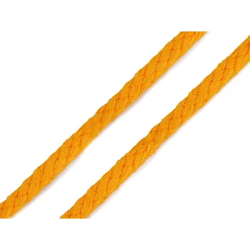 Šňůra na prádlo Bavlněná šňůra Ø5 mm splétaná Varianta: 3 žlutá žloutková, Balení: 1 m