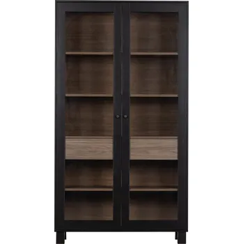 Šatní skříň WOOOD Vitrína GOOS černá 373440-Z