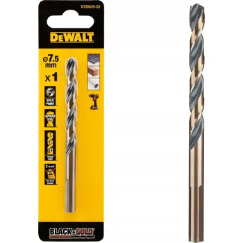 Vrták Vrták do kovu Dewalt BLACK GOLD 7,5 mm