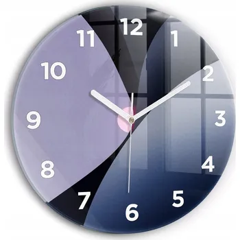 Hodiny Foto Hodiny Skleněné Nástěnné Do Moderního Interiéru Abstrakce slunce průměr 30 cm