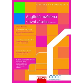 výuková tabulka Slovíčka na kartičkách 3: Anglická rozšířená slovní zásoba - Nakladatelství Fraus [EN/CS] (2012)
