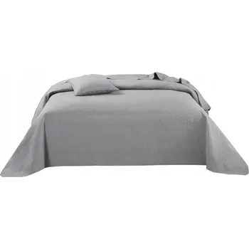 Prostěradlo Přehoz Spod Igły i Nitki polyester 240 cm x 220 cm šedý
