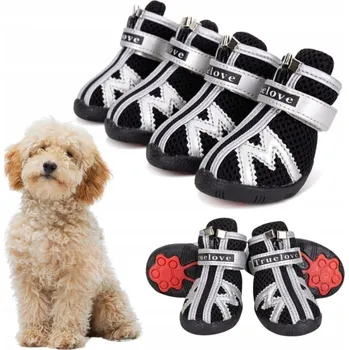 Obleček pro psa BOTY PRO MALÉ PSY OCHRANNÉ LEHKÉ TRUELOVE PROTECTION M-4 4CM ČERNÉ