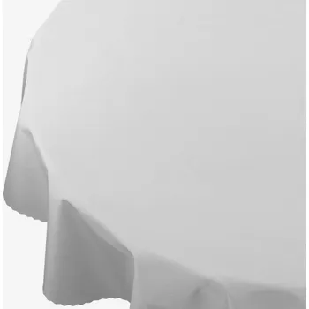 ubrus Zahradní ubrus odolný proti skvrnám a vodě Bílý hladký kulatý průměr 160 cm