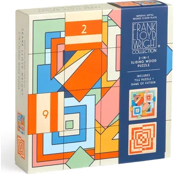 Puzzle GALISON Posuvné dřevěné Frank Lloyd Wright Imperial Hotel 2v1 16 dílků