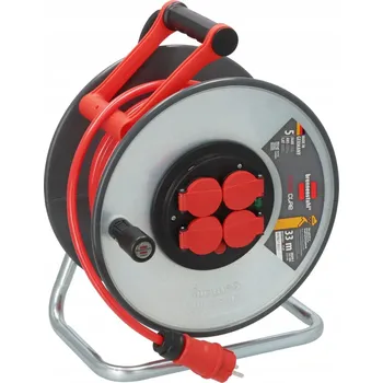 Napájecí kabel PRODLUŽOVACÍ KABEL BUBNÍKOVÝ ODOLNÝ KOVOVÝ BUBNEN 33M 3x2,5 BRENNENSTUHL