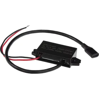 Auto elektroinstalace Měnič napětí 12-24/5-12V, 3A USB-C QC3.0 samice - 34167