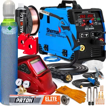 Svářečka Svářecí poloautomat SHERMAN MIG 200 HD MMA TIG 200A 230V 3v1