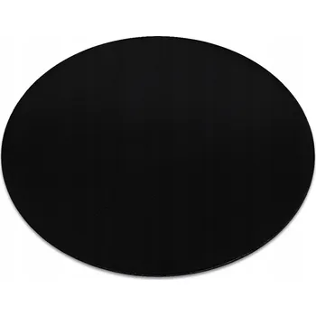 Koberec MĚKKÝ KOBEREC SHAGGY DO OBÝVACÍHO POKOJE LOŽNICE kulatý 200 HLADKÝ černý #P105