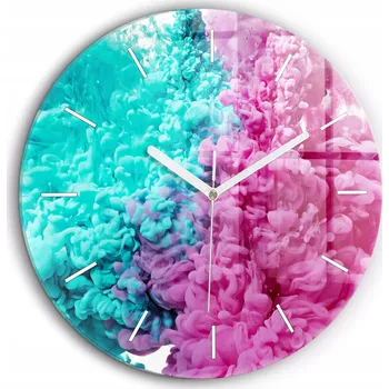 Hodiny Nástěnné hodiny Wallfluent růžové 60 cm