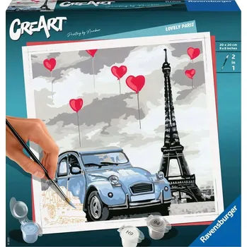 Obraz Omalovánka Ravensburger CreArt Paříž 20x20 cm