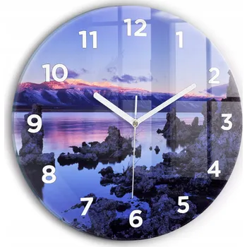 Hodiny Nástěnné hodiny Wallfluente fialové 30 cm