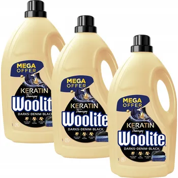 Prací prostředek WOOLITE SADA TEKUTÝCH PRACÍCH PROSTŘEDKŮ NA ČERNÉ PRÁDLO S KERATINEM NÁHRADNÍ BALENÍ 3X 4,5L