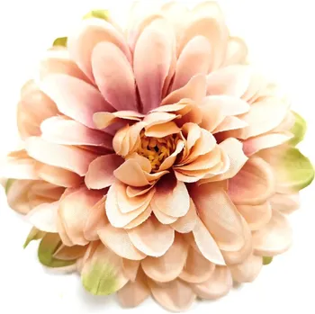 umělá květina Květ jiřiny 11 cm - oranžovo-lososový