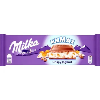 Čokoláda Čokoláda Milka velká mléčná Mmmax Crispy Joghurt s jogurtovou příchutí 300 g