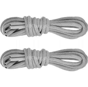 Vrták Šedé tkaničky do bot 120 cm STŘEDNÍ kulaté 3,5 mm BAVLNĚNÉ G9-49