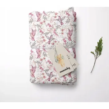 Obraz Deka Muminky 120 x 120 cm růžová se zvířátky