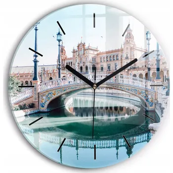 Hodiny Nástěnné hodiny Wallfluente modré 30 cm