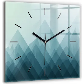 Hodiny Velké Skleněné Nástěnné Hodiny Tichý chod Geometrické tvary