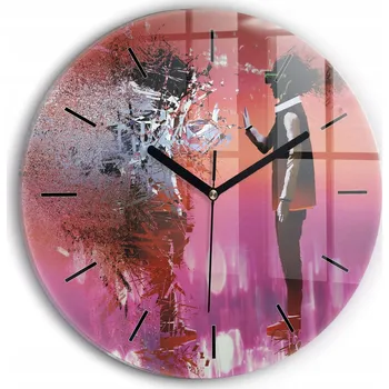 Hodiny Nástěnné hodiny Wallfluente růžové 30 cm