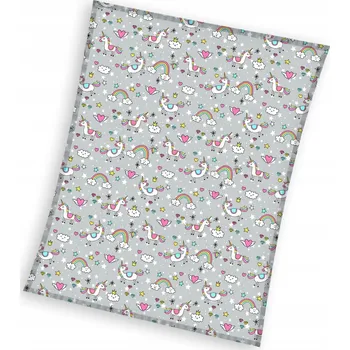 Dětská deka Smukee Flanelová deka Jednorožec 130x170 měkká dečka