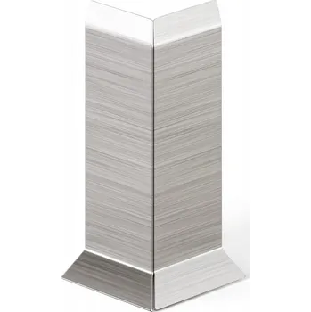 soklová lišta VNĚJŠÍ ROH PRO PODLAHOVÉ LIŠTY F STŘÍBRNÝ MATNÝ 10 cm