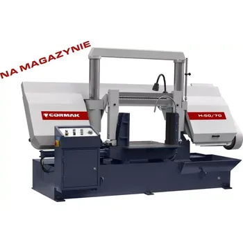 Pásová pila Poloautomatický průmyslový dvousloupový stroj na řezání kovů CORMAK H-50/70