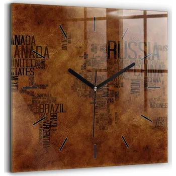 Hodiny Nástěnné hodiny Wallfluent hnědé 30 cm