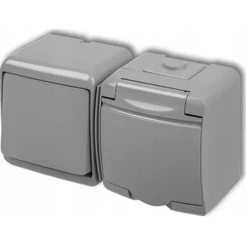 vypínač Jednopólový vypínač Klasik Karlik odstíny šedé 10WGHH-1