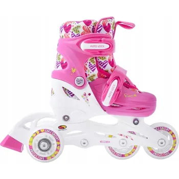 Kolečkové brusle Kolečkové Brusle SMJ Sport PL_Hearts 2v1 růžové vel. 26-29
