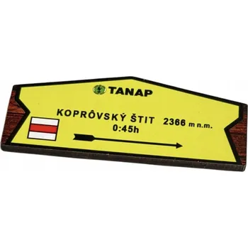 Obraz Magnet dřevěná cedulka KOPROVÝ ŠTÍT Tatry