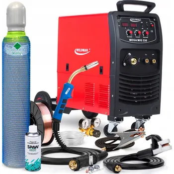 Svářečka INVERTOROVÁ SVÁŘEČKA WELDMAN MEGA MIG 330 MMA FLUX 400V 330A IGBT 4X4