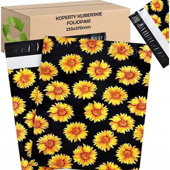 Obálka PLASTOVÉ OBÁLKY PEVNÉ FÓLIOVÉ OBÁLKY 255x370 SLUNEČNICE 50 Ks