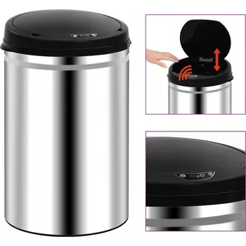Odpadkový koš Automatický odpadkový koš s senzorem, 30 l, nerezová ocel