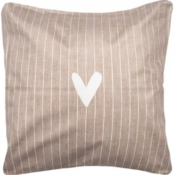 Povlak na polštářek Povlak na polštář Srdce Proužky 45 x 45 cm. C&E