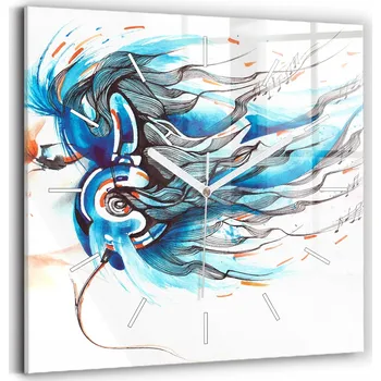 Hodiny Nástěnné hodiny Wallfluent modré 30 cm