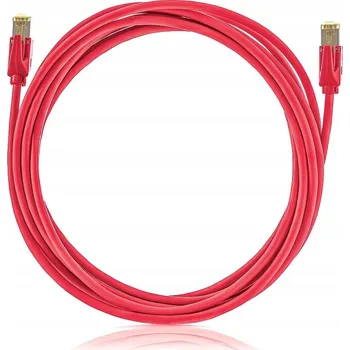 Síťový kabel Patchcord Keline U/FTP 6a RJ45 / RJ45 30 m červený