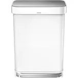 Simplehuman, Odpadkový koš s pedálem Liner Pocket 55 l bílý - Formadore