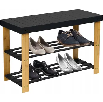 Šatní skříň Botník s sedátkem Gockowiak 68,5 x 45 x 28 cm černý