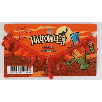 Náhrdelník HALLOWEEN Gumový náhrdelník s řetízkem a zapínáním - 1 ks