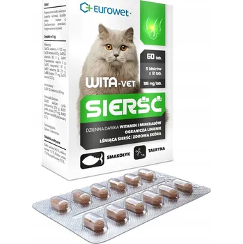 Kosmetika pro psa Eurowet Wita-Vet Tablety pro kočky na srst 60 tablet
