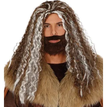 Karnevalová paruka Guirca paruka dlouhé hnědé kudrnaté vlasy