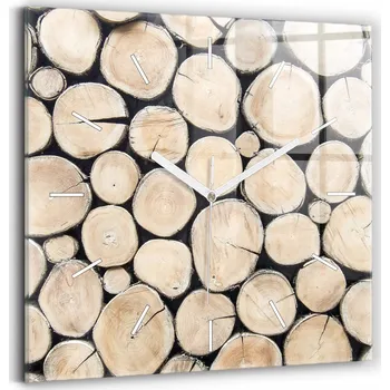 Hodiny Nástěnné hodiny Wallfluent hnědé 30 cm