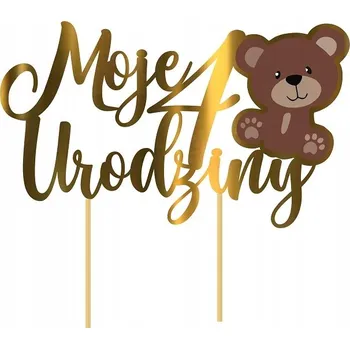 Obraz Zápich do dortu MOJE 4. narozeniny - medvídek