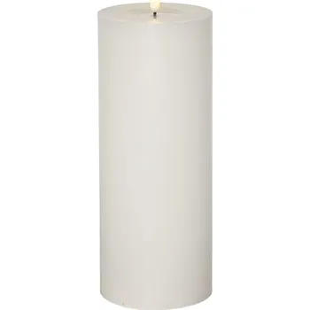 Svíčka LED svíčka z vosku FLAMME FLOW BIG bílá 27,5 cm 2500 h